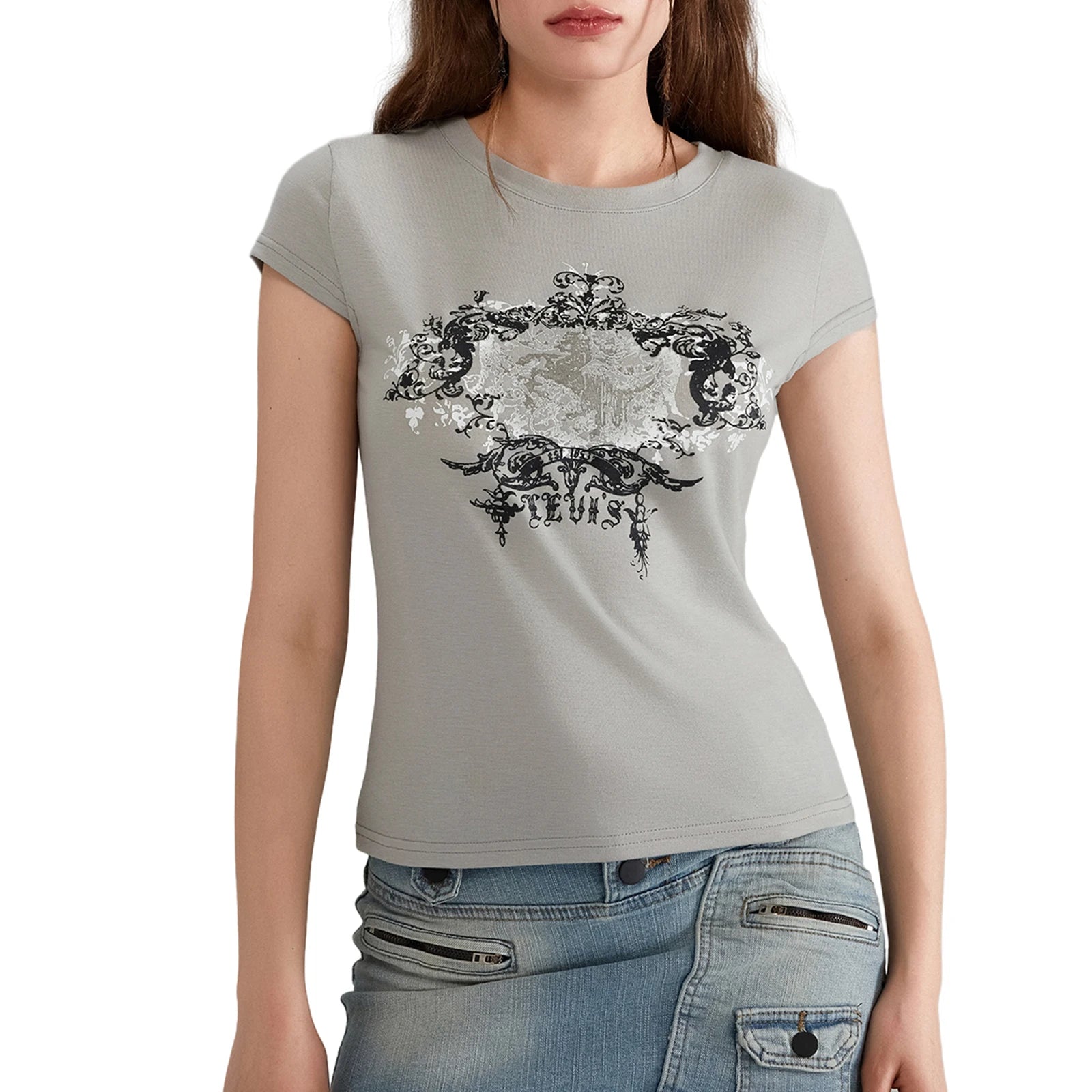 Everyday Graphic Print Crew Neck True-To-Size Fit T-Shirt