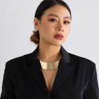 Punk Geometric Torque Necklace