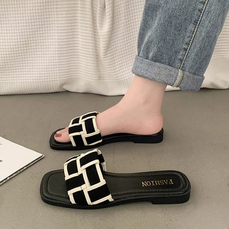 Roman Square Slippers