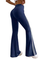Side-Stripe Sculpted Flared Pants