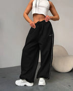Chiffon Tie-Dye Drawstring Sports Pants