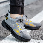 MJYTHF Rotating-Button Steel-Toe Boots