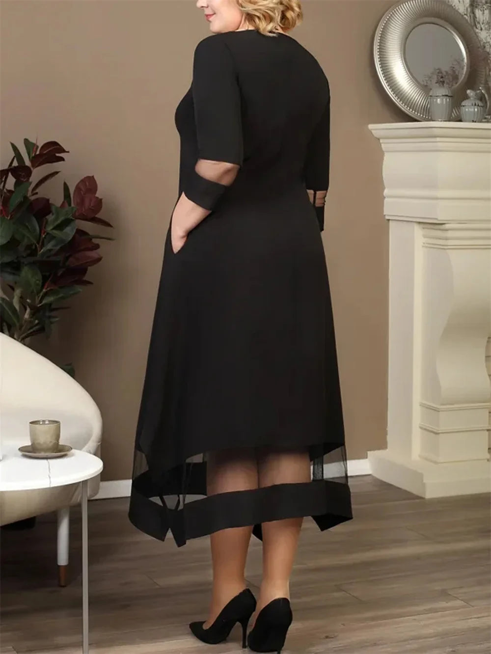 Elegant Plus Size A-Line Dress
