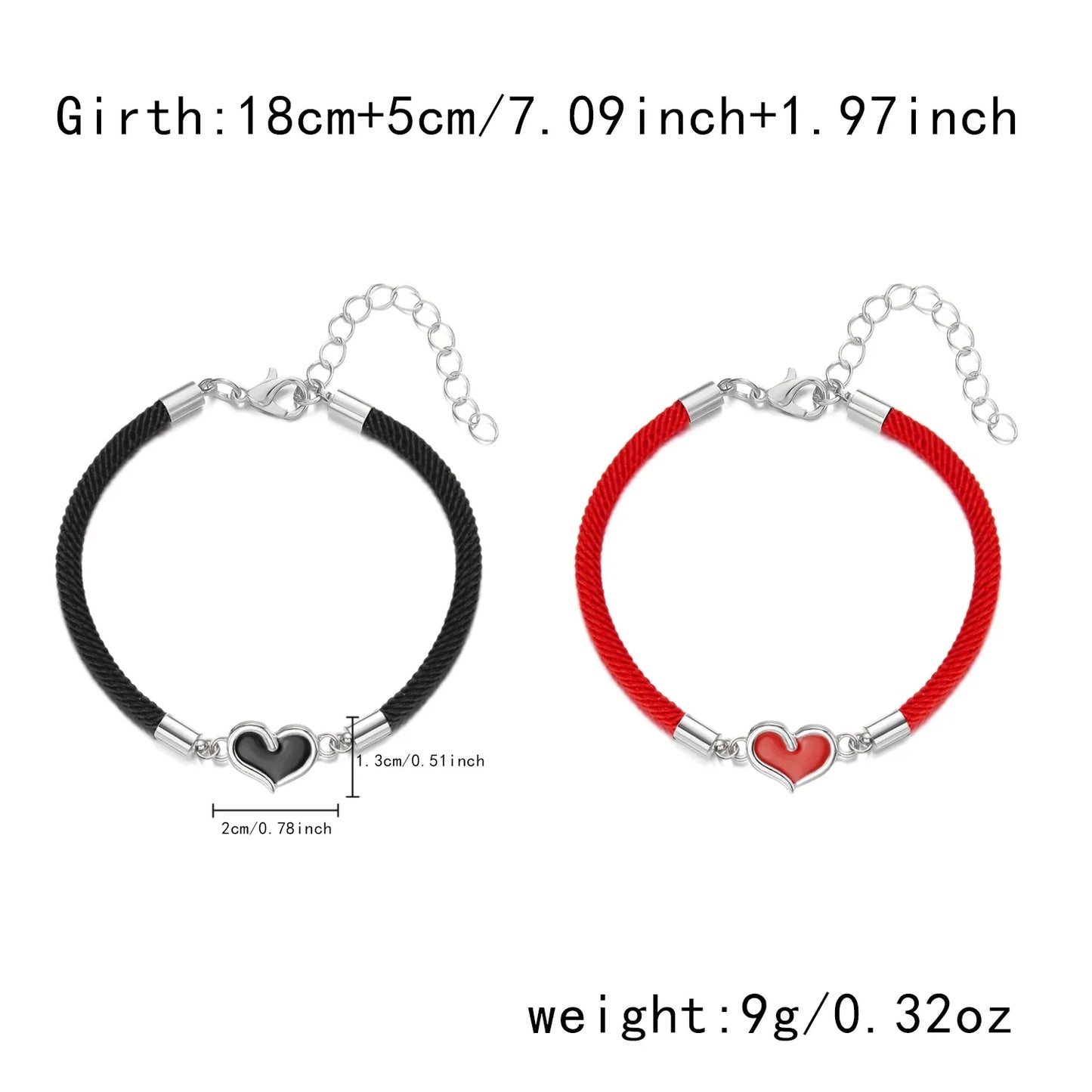 Luminous Heart Couple Bracelet