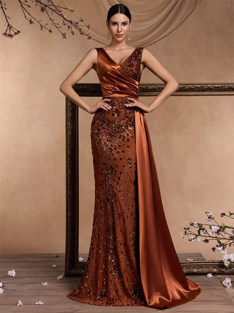Ribbon-Splice Mermaid Dress