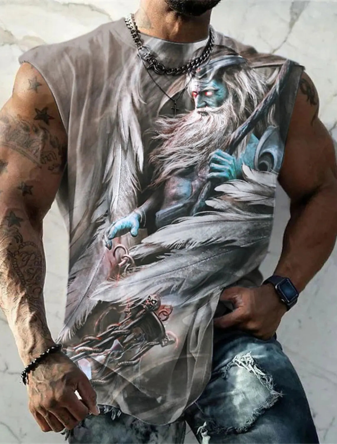 Rudder Graphic Print Tank Top
