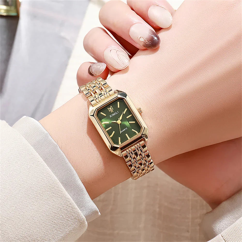Gold plated quartz watch
