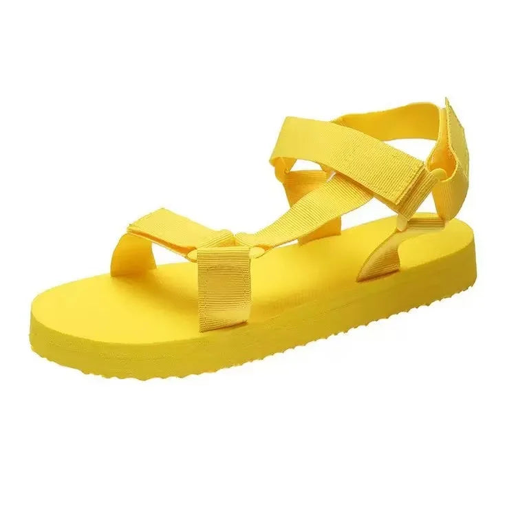 Women Canvas Cover Heel Sandals