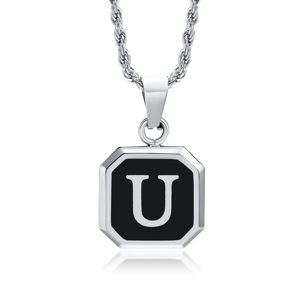 Initials Letter Pendant Necklace