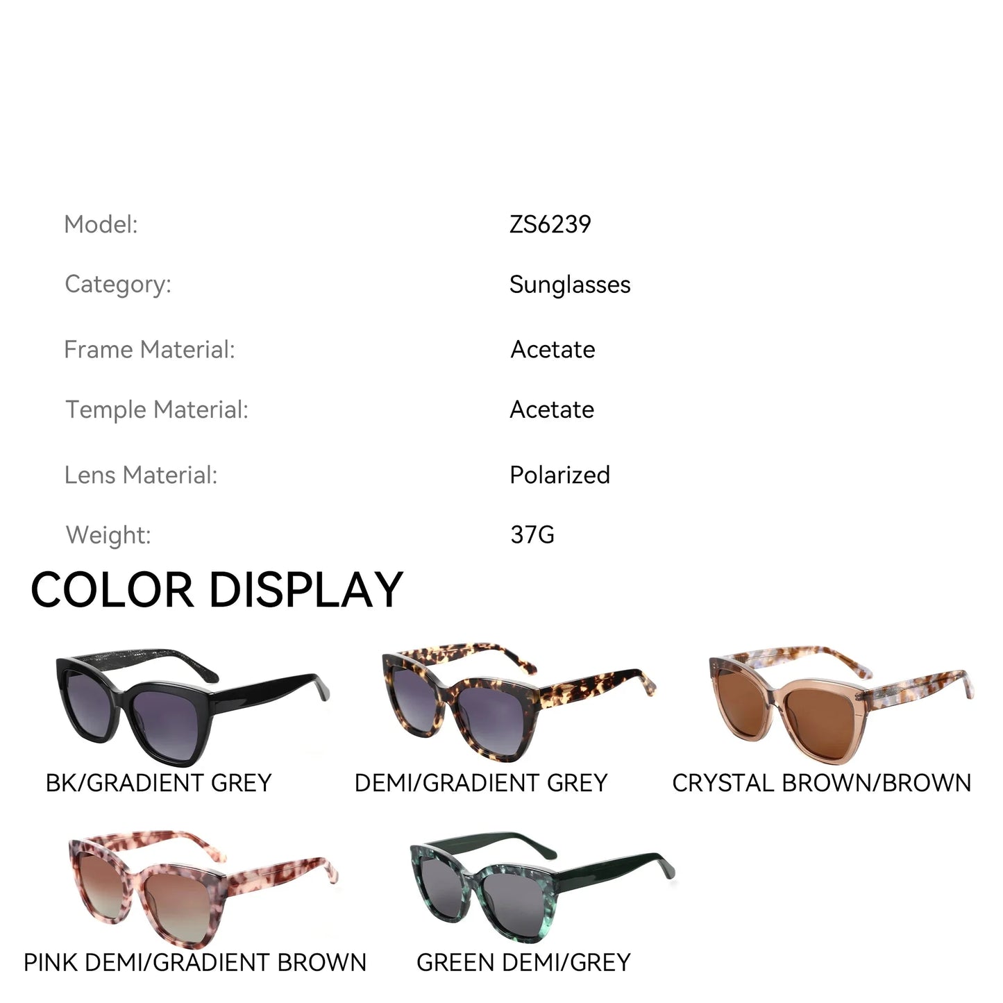Butterfly Polarized Acetate Sunglasses