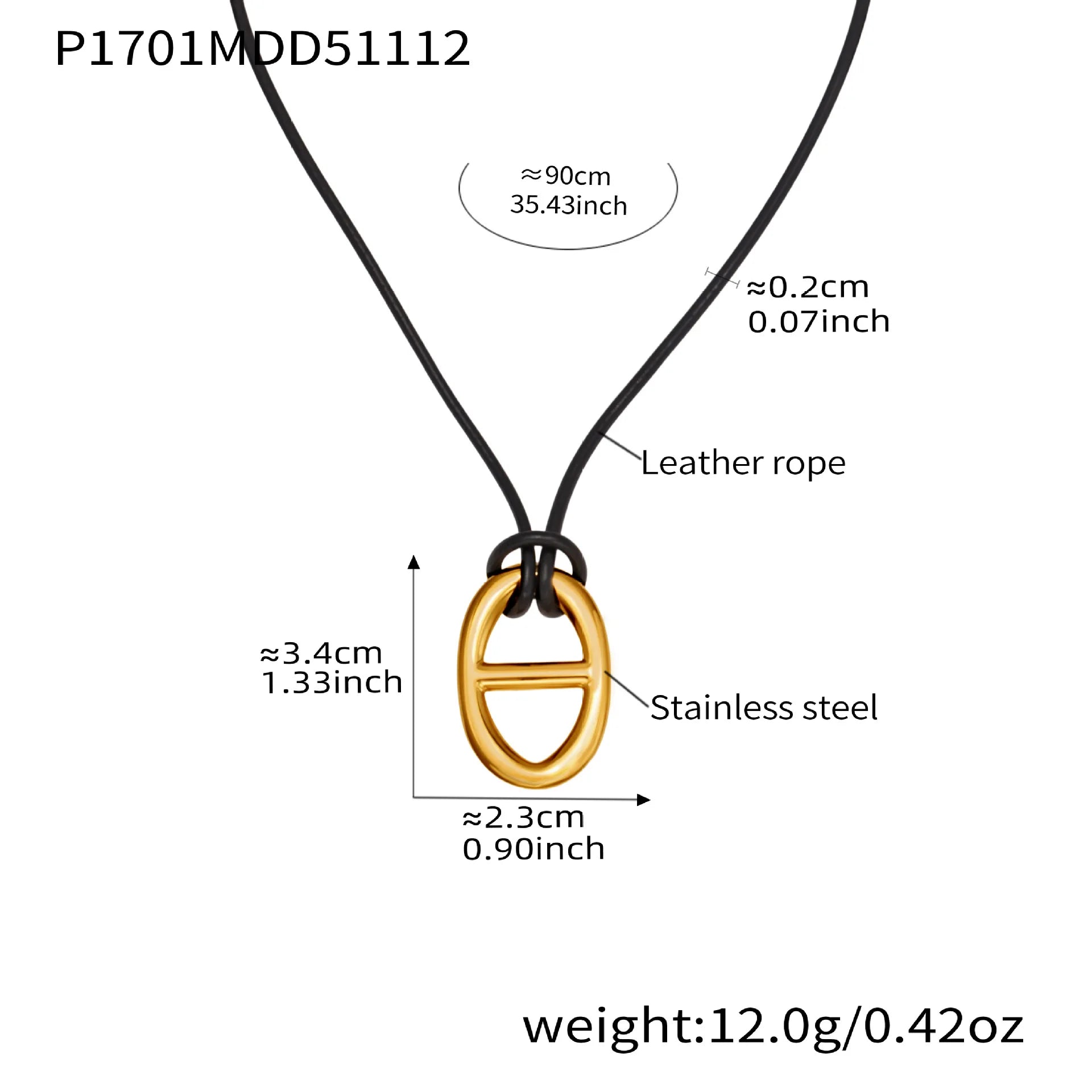 Letter Rope Chain Necklace