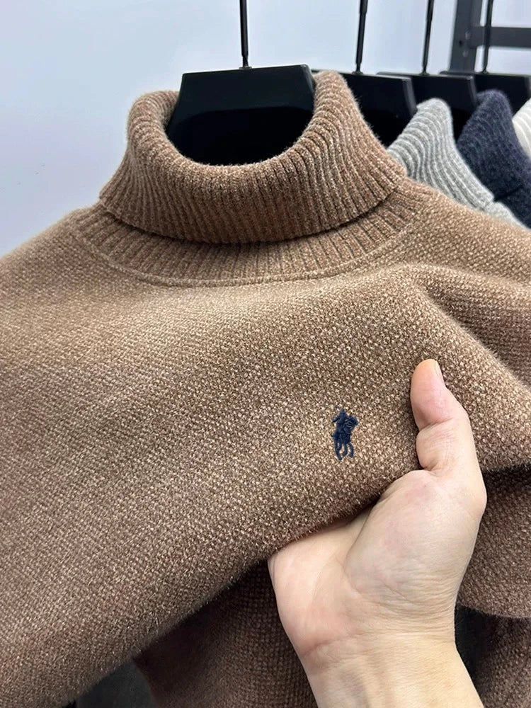 High Neck Embroidered Pullover