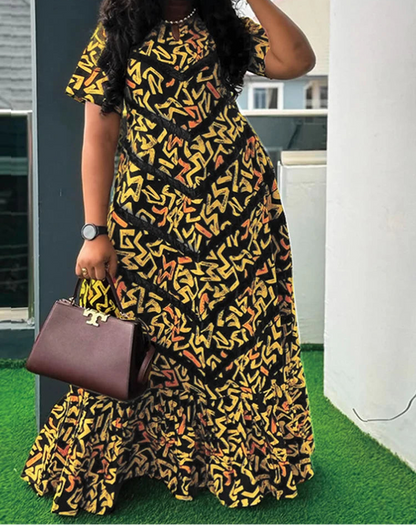 Bohemian Printed Maxi Dress