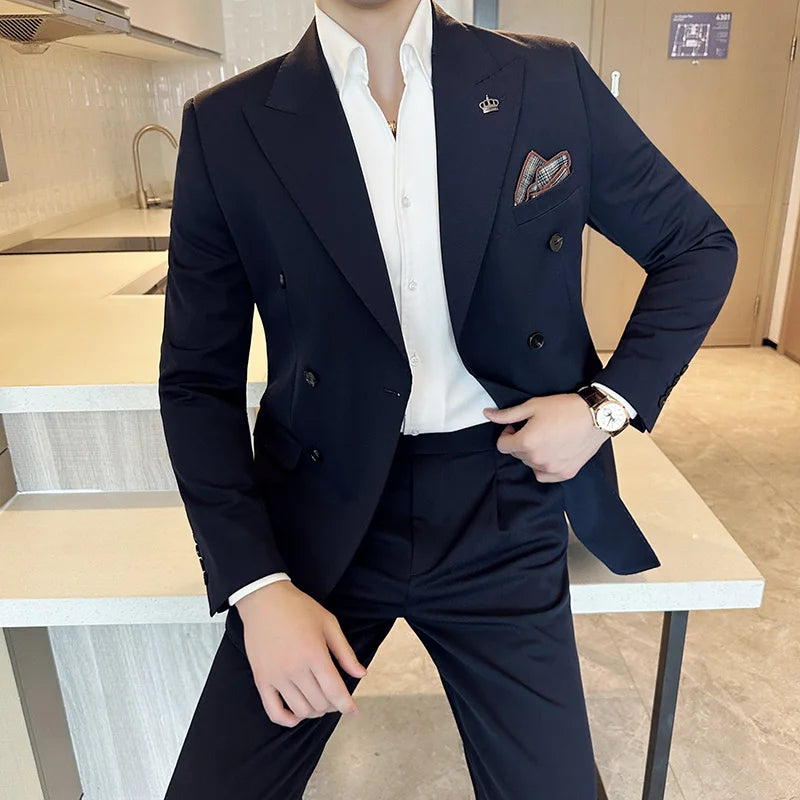 Italian Double-Breasted Luxury Tuxedo