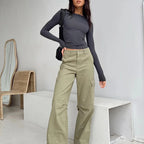 Everyday Solid Crew Neck True-To-Size Fit Crop Top