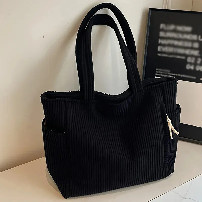 Casual Corduroy Shoulder Bag