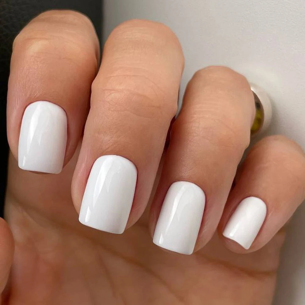 Milk White Press Nails Medium
