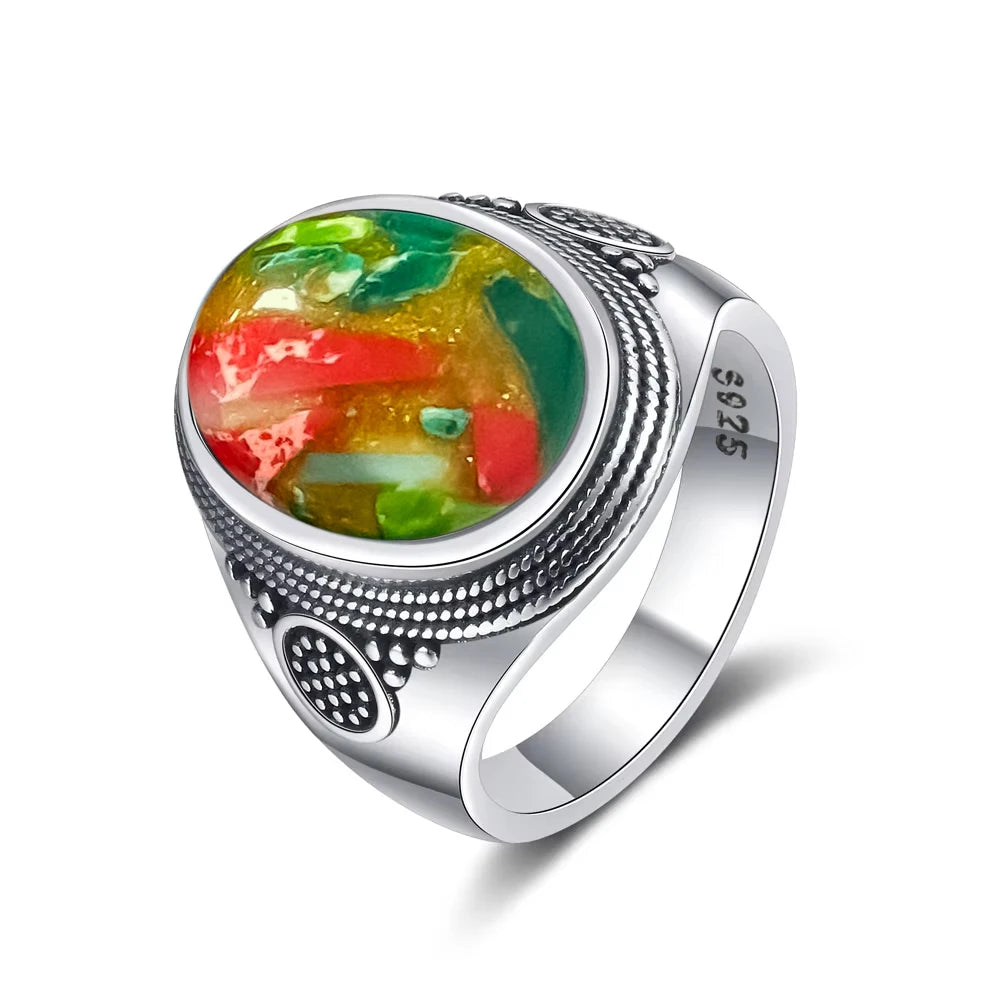 Intgem Labradorite Moonstone Ring