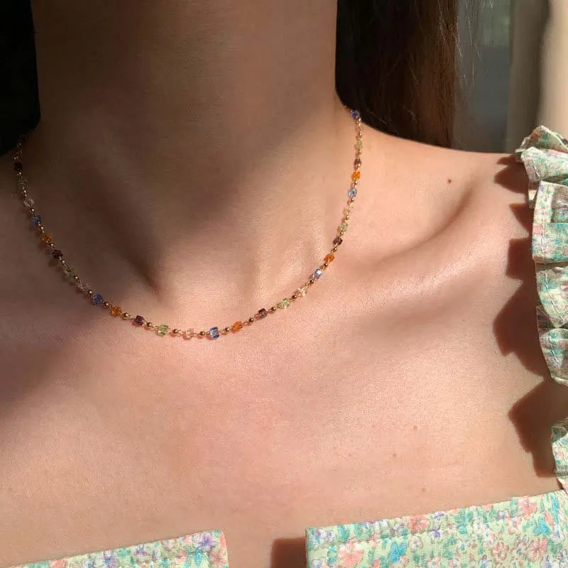 Cute Crystal Choker Necklace