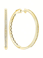 Zircon Silver Hoop Earrings