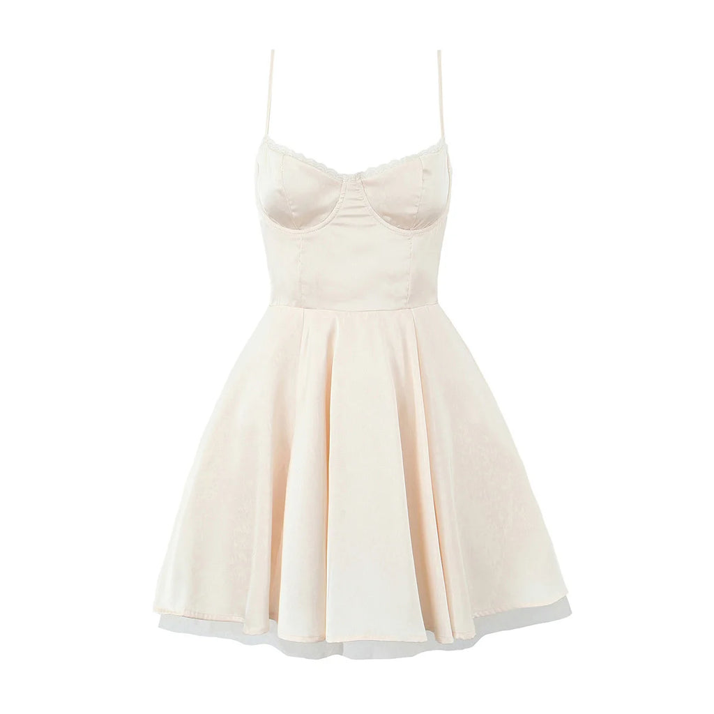 Satin Spaghetti Strap Mini Dress