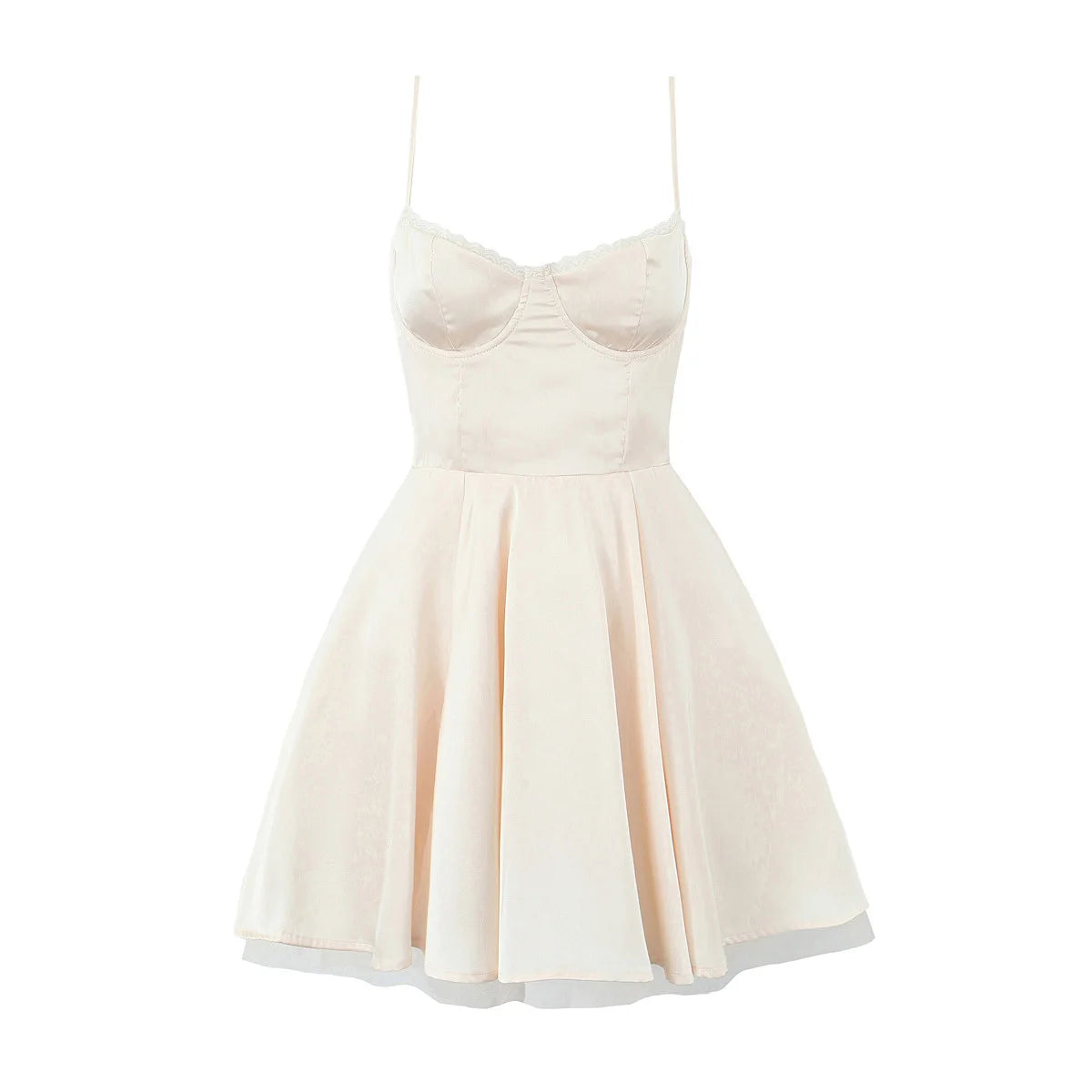 Satin Spaghetti Strap Mini Dress