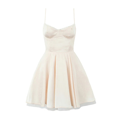 Satin Spaghetti Strap Mini Dress