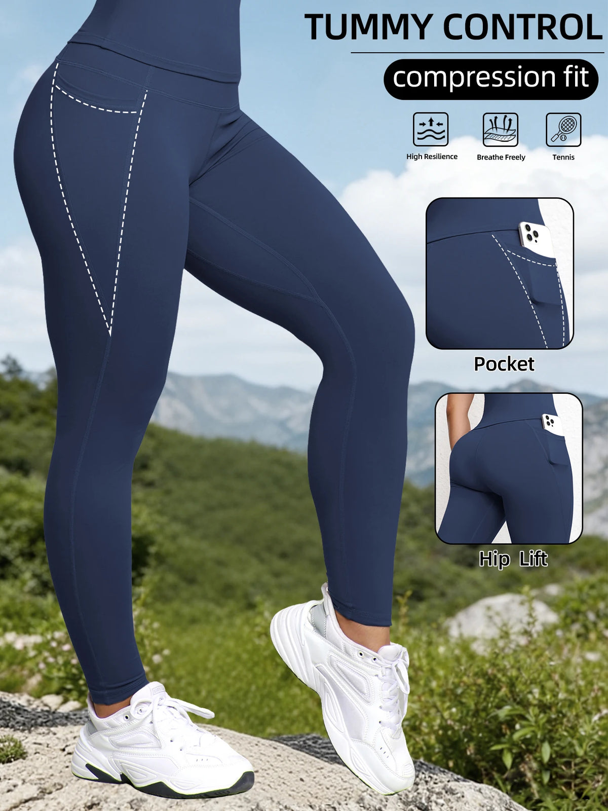 CHRLEISURE Soft Pocket Sports Leggings