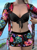 Three-Piece High Waist Bikini
