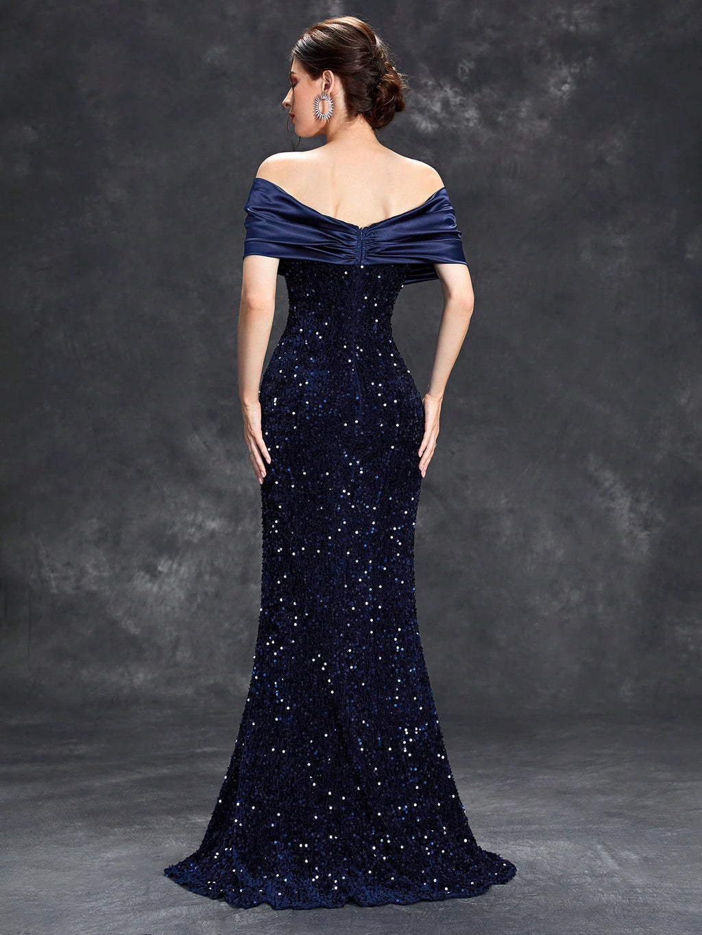 Sequin Velvet Fishtail Gown