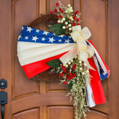 American Flag Themed Wreath
