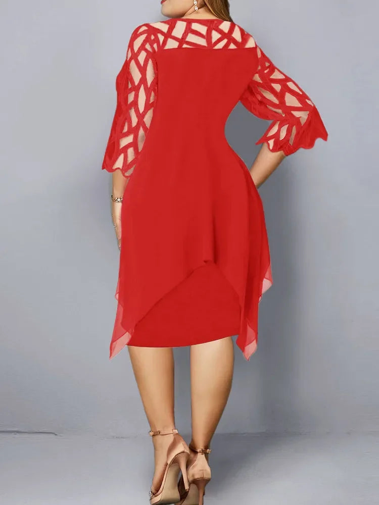 Plus Size Curvy Midi Dress