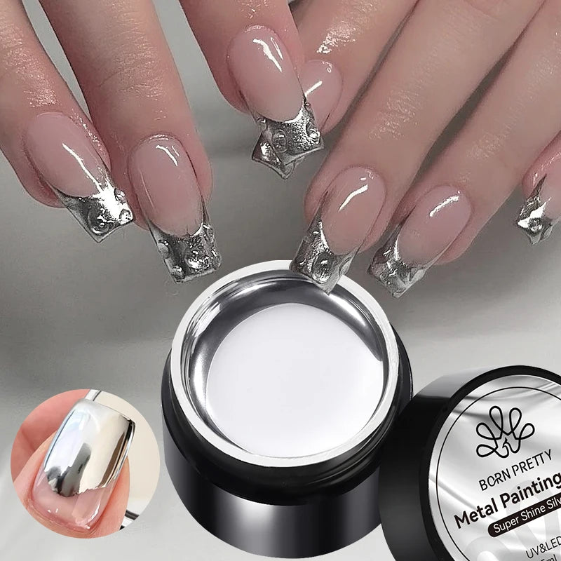 BORN PRETTY Silver Metal Effect