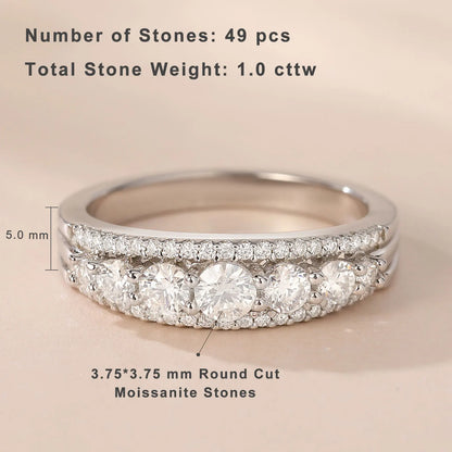 Moissanite Eternity Wedding Band