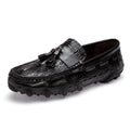 Crocodile Pattern Leather Loafers
