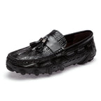 Crocodile Pattern Leather Loafers