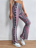 Ethnic Print Slightly Flared Leggings