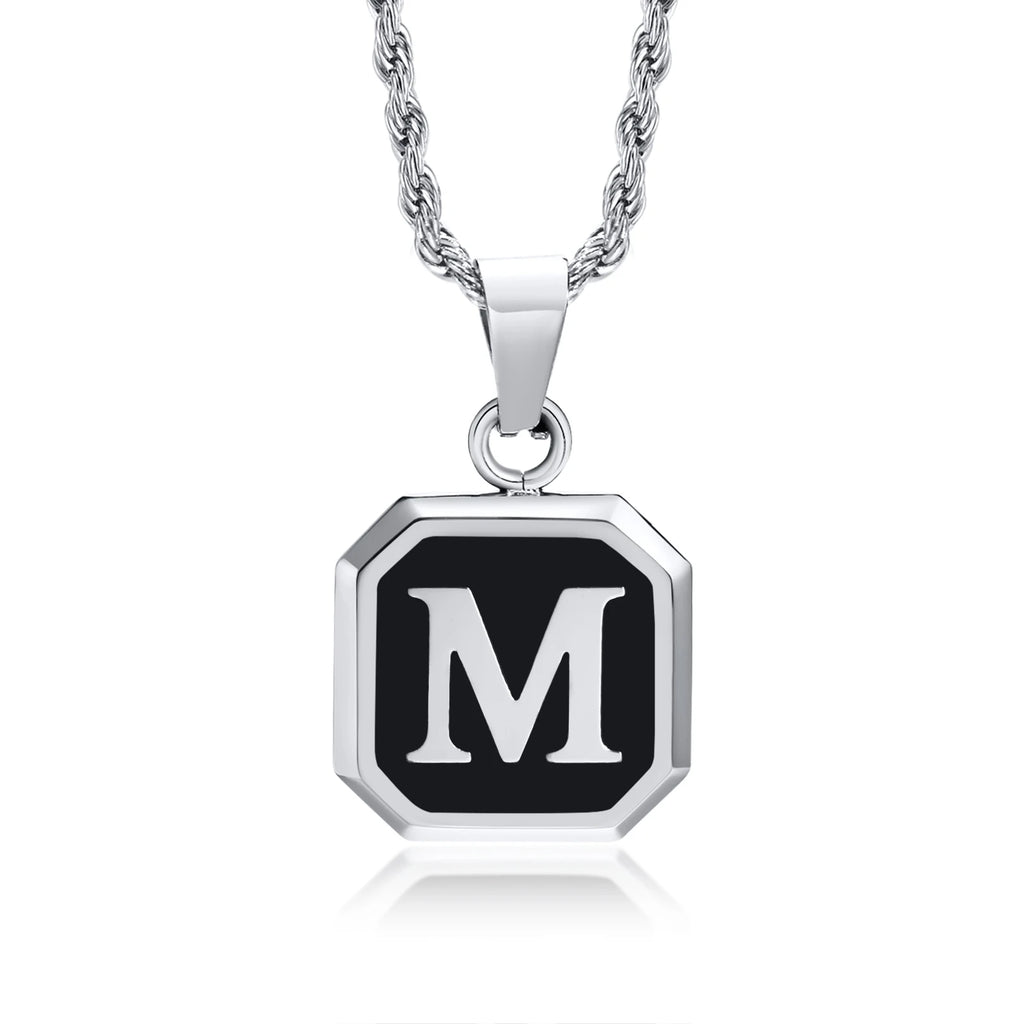 Initials Letter Pendant Necklace