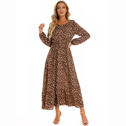 Floral Bohemian Chiffon Maxi Dress