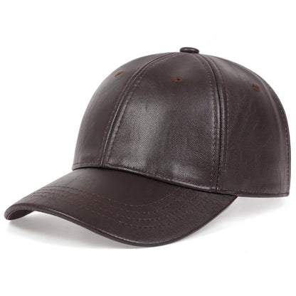 Unisex PU Leather Baseball Cap