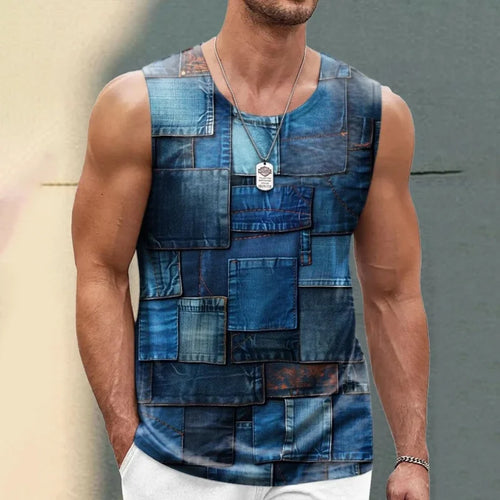 Camo Graphic Print Vest