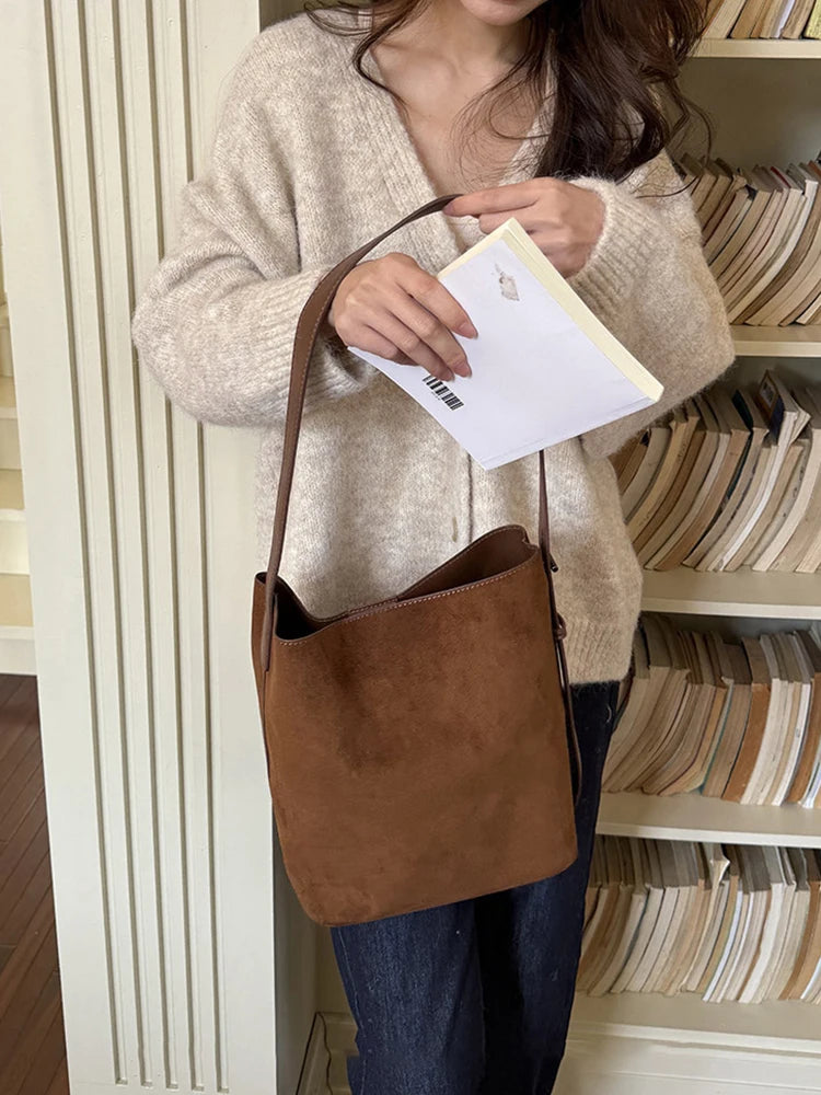 PU Bucket Shoulder Bag for Women