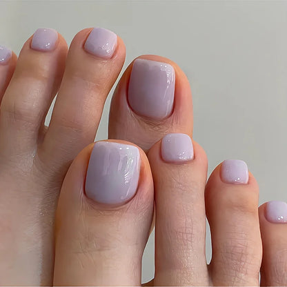 Full-Cover Nude Toe Nails