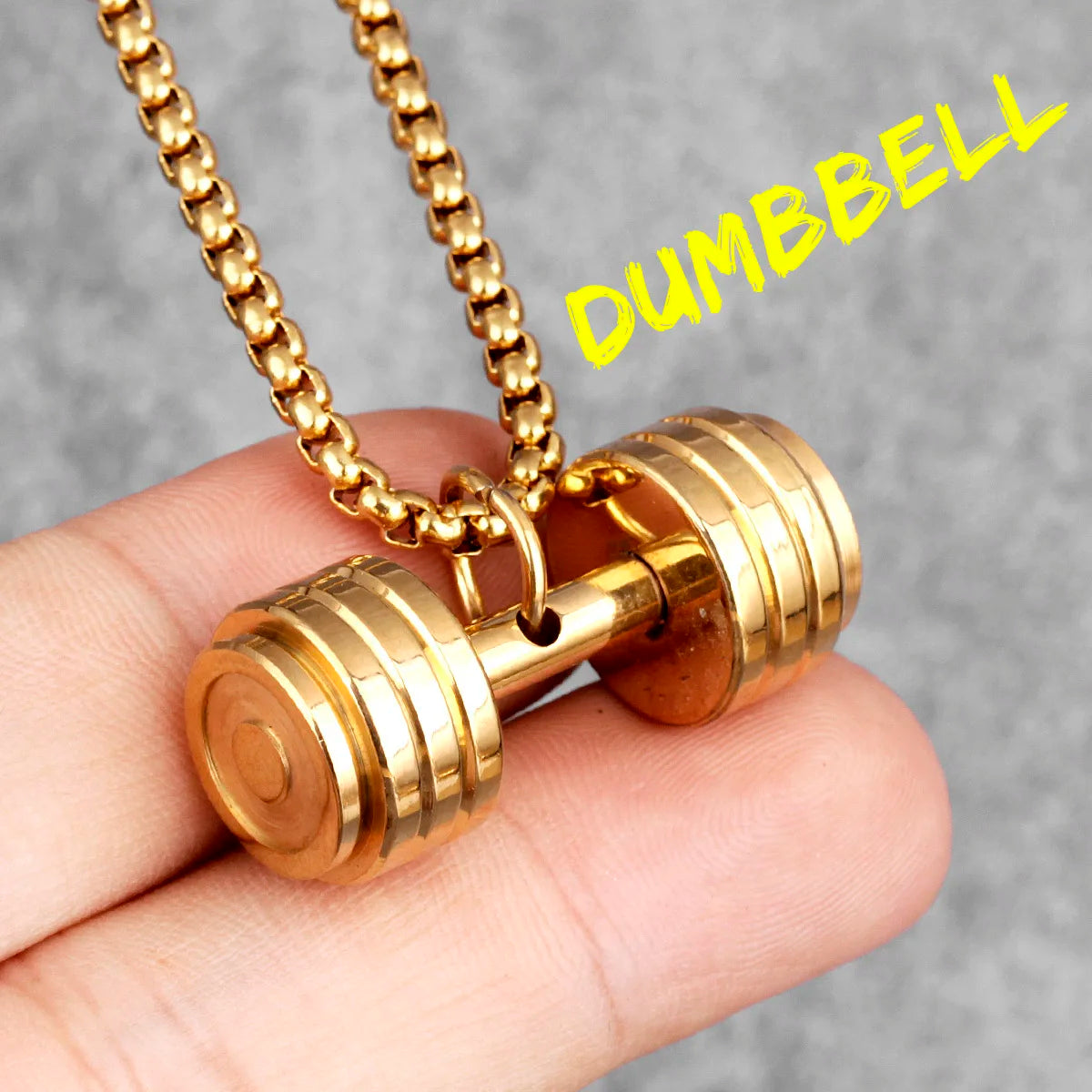 Metal Town Dumbbell Necklace