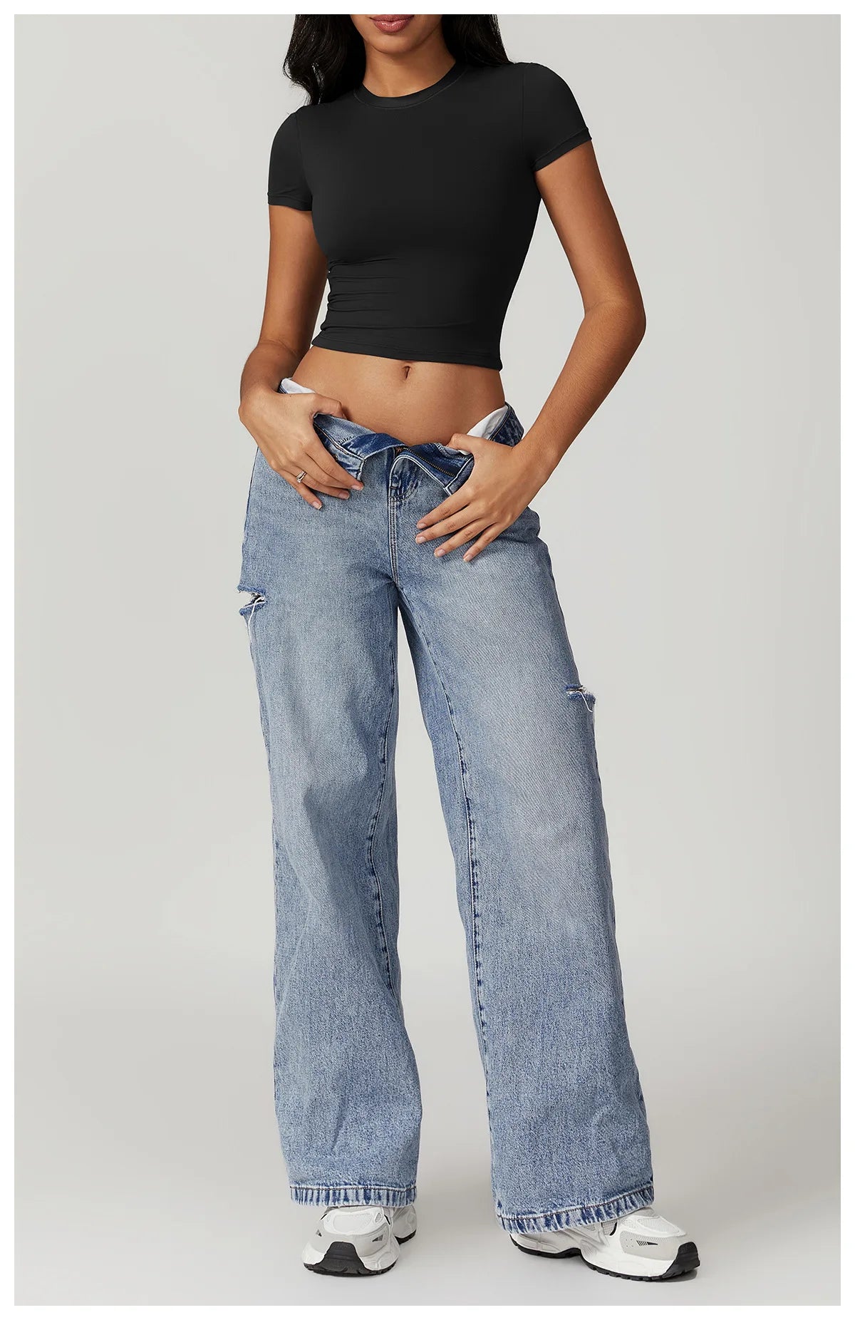 Nylon Short Sleeve True-To-Size Fit Crop Top