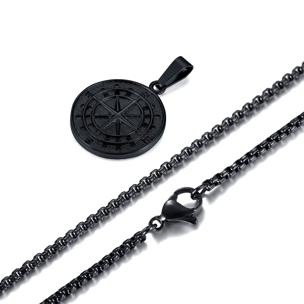Mprainbow Viking Compass Necklace