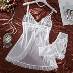 Transparent Tulle Nightgown Set