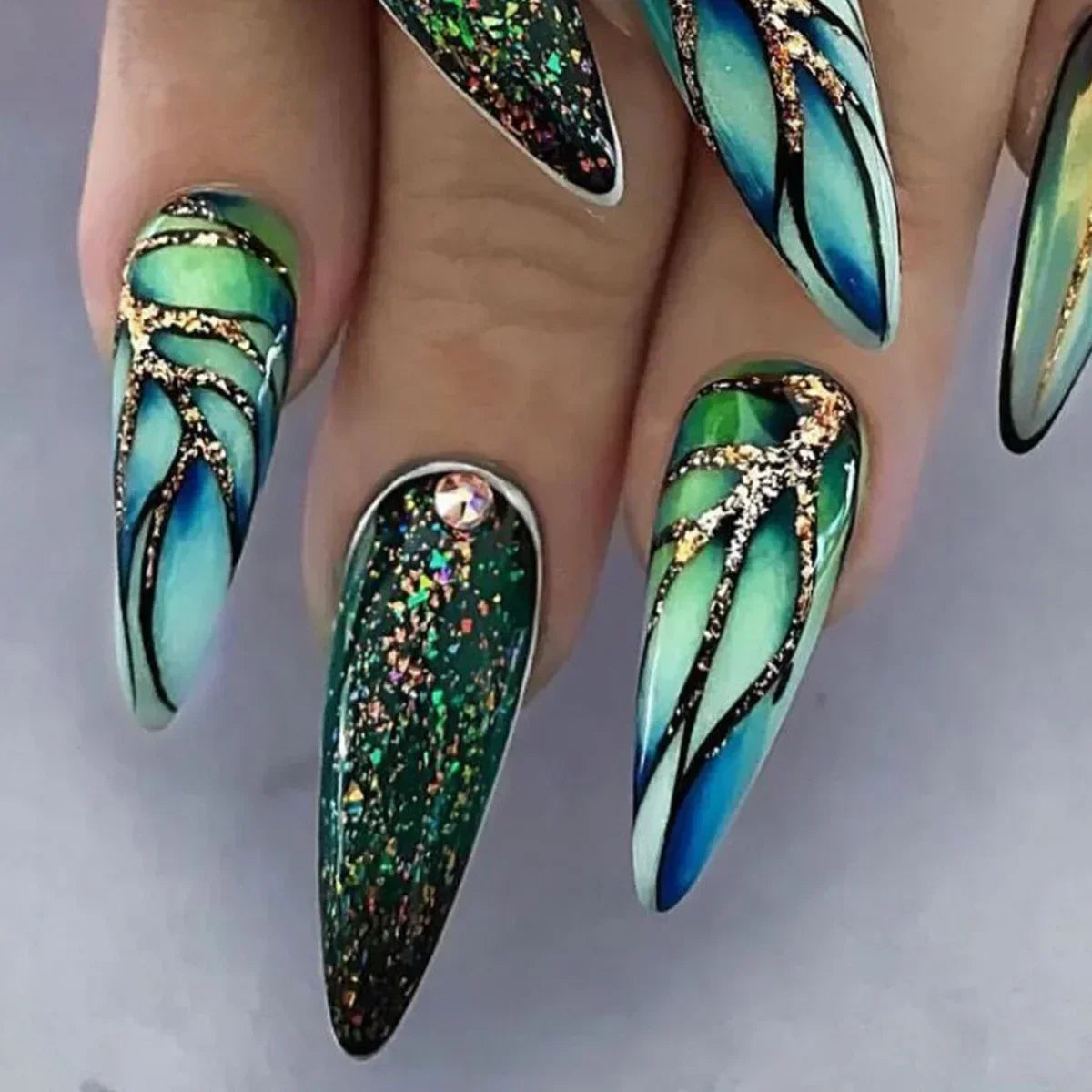Finished False Nails Detachable Long