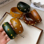 Vintage Wooden Round Bangle