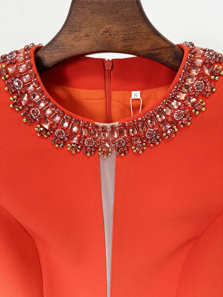 Colorful Diamond Beading Dress